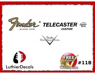 Fender Decal Telecaster Custom Guitar Decal #11b